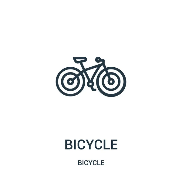 Icône de vélo vecteur de la collection de vélos. Illustration vectorielle d'icône de contour de vélo mince ligne. Symbole linéaire pour utilisation sur applications web et mobiles, logo, médias imprimés . — Image vectorielle