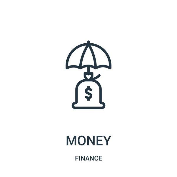 Geld-Symbol-Vektor aus der Finanzsammlung. Thin Line Money Outline Icon Vektor Illustration. Lineares Symbol für Web- und Mobile-Apps, Logo, Printmedien. — Stockvektor