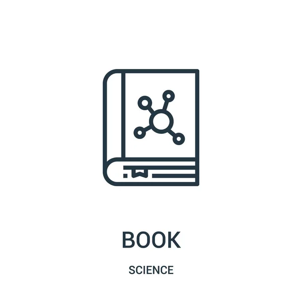 Livre icône vecteur de la collection scientifique. Illustration vectorielle d'icône de contour de livre de ligne mince. Symbole linéaire pour utilisation sur applications web et mobiles, logo, médias imprimés . — Image vectorielle