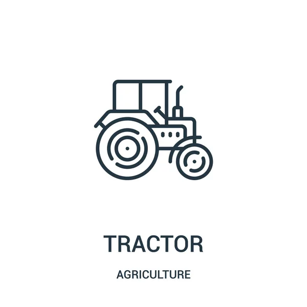 Traktorsymbolvektor aus landwirtschaftlicher Sammlung. dünne Linie Traktor umreißt Symbol Vektor Illustration. Lineares Symbol für Web- und Mobile-Apps, Logo, Printmedien. — Stockvektor
