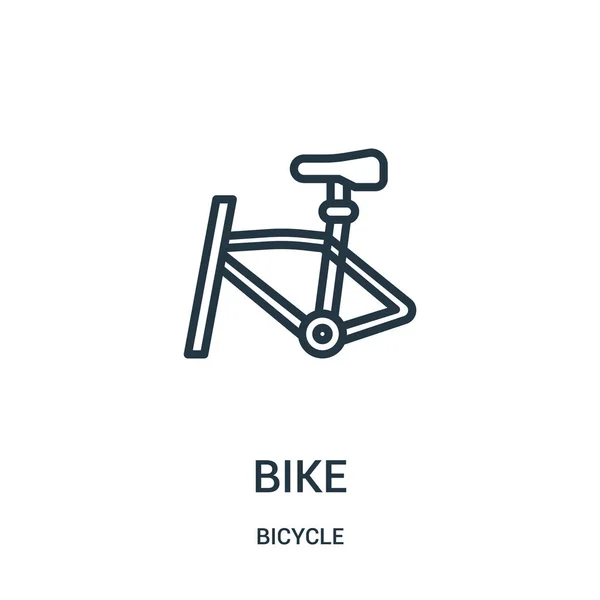 Icône de vélo vecteur de la collection de vélos. Illustration vectorielle d'icône de contour de vélo en ligne mince. Symbole linéaire pour utilisation sur applications web et mobiles, logo, médias imprimés . — Image vectorielle