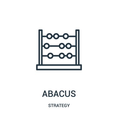 abaküs simge vektör strateji koleksiyonundan. İnce çizgi abacus anahat simgesini vektör çizim. Doğrusal sembolü.
