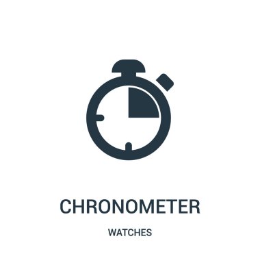 Chronometre simge vektör saatler koleksiyonundan. İnce çizgi Chronometre anahat simgesini vektör çizim. Doğrusal sembolü.