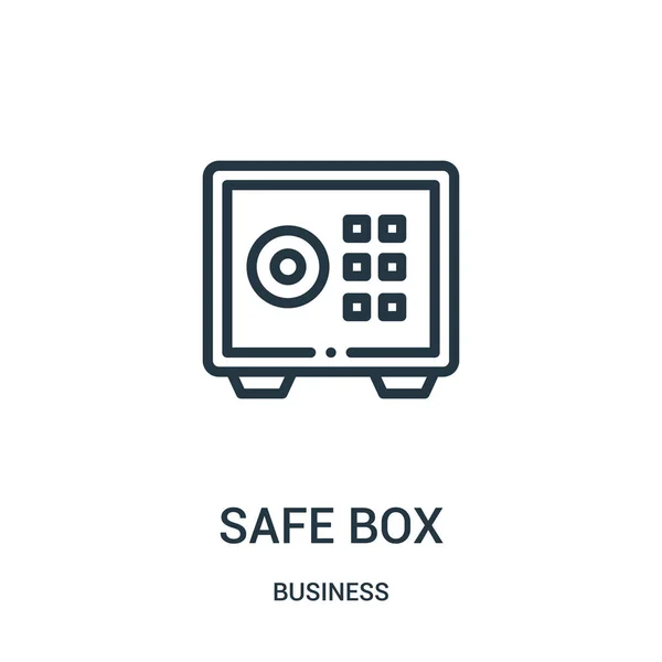 Safe box icon vector from business collection. Thin line safe box outline icon vector illustration. Linear symbol. — Stock Vector