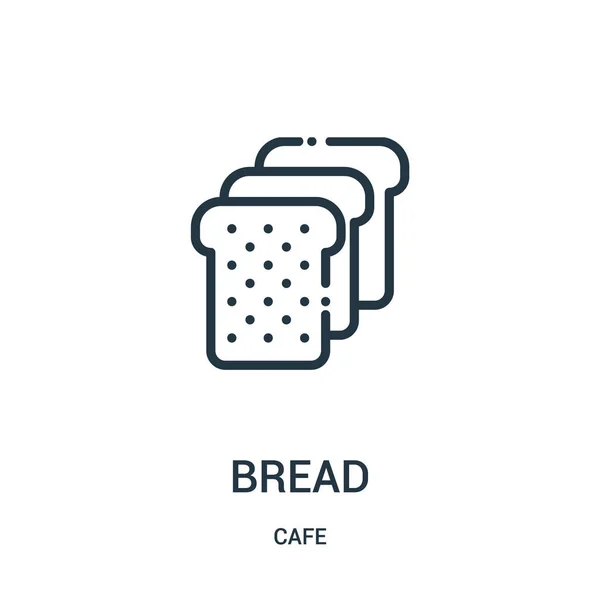 Brood pictogram vector uit café collectie. Dunne lijn brood overzicht pictogram vectorillustratie. Lineaire symbool. — Stockvector