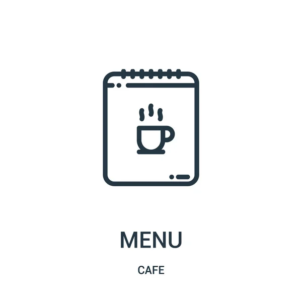 Ikona menu wektor z kolekcji café. Cienka linia menu konspekt ikona ilustracja wektorowa. Symbol liniowy. — Wektor stockowy