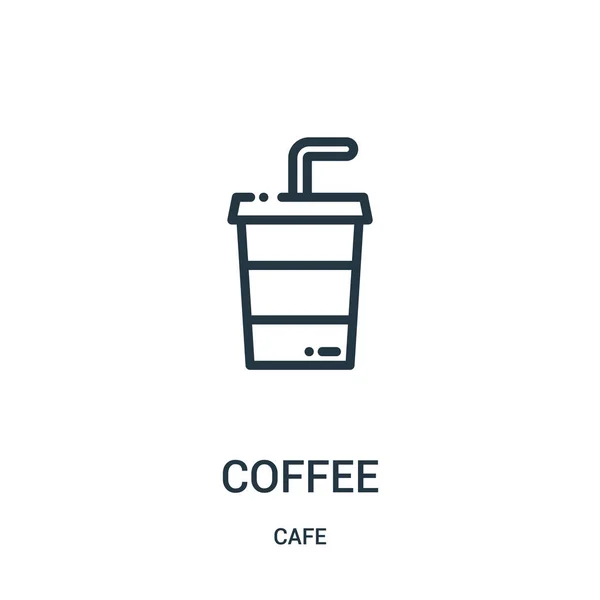 Wektor ikona kawa z kolekcji café. Cienka linia kawy konspektu ikona ilustracja wektorowa. Symbol liniowy. — Wektor stockowy