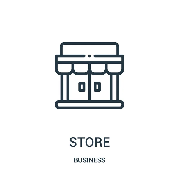Vector icono de tienda de la colección de negocios. Línea delgada tienda esquema icono vector ilustración. Símbolo lineal . — Vector de stock