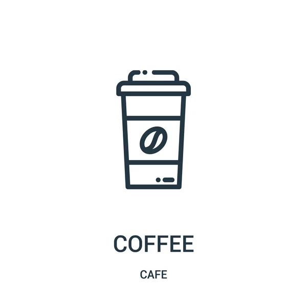 Vettore icona del caffè dalla collezione caffè. Illustrazione vettoriale icona contorno caffè linea sottile. Simbolo lineare . — Vettoriale Stock