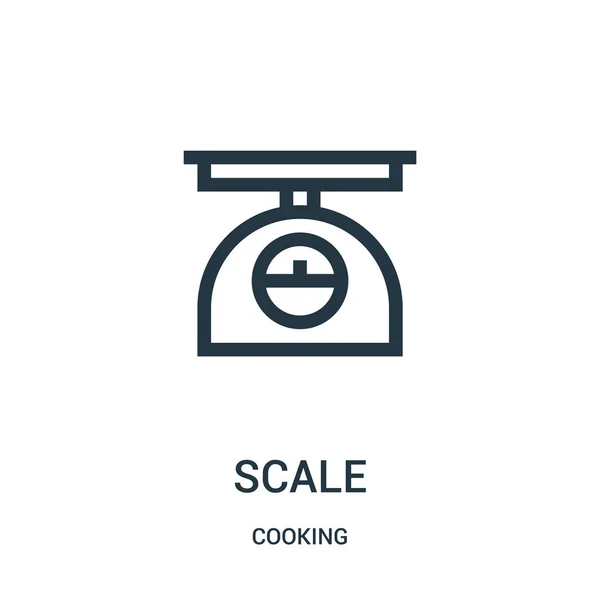 Scala icona vettoriale dalla collezione di cottura. Illustrazione vettoriale dell'icona a contorno sottile. Simbolo lineare . — Vettoriale Stock