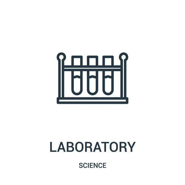 Laboratoire icône vecteur de la collection de la science. Illustration vectorielle d'icône de contour de laboratoire à ligne mince. Symbole linéaire . — Image vectorielle