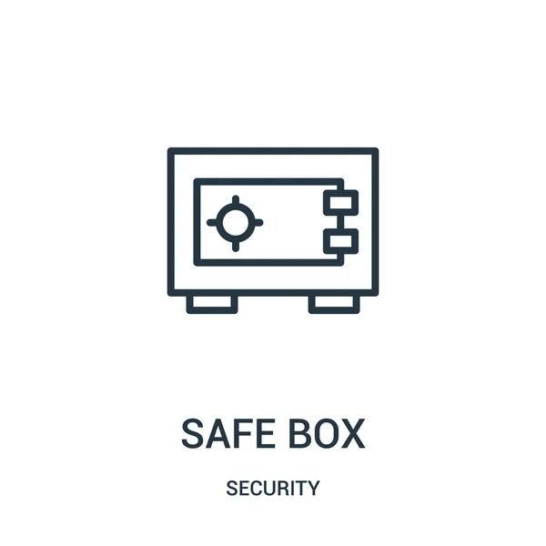 Safe box icon vector from security collection. Thin line safe box outline icon vector illustration. Linear symbol. — Stock Vector
