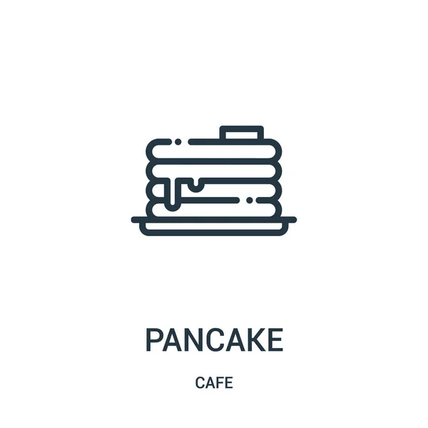 Pannenkoek pictogram vector uit café collectie. Dunne lijn pannenkoek overzicht pictogram vectorillustratie. Lineaire symbool. — Stockvector