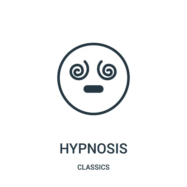 Hypnose-Icon-Vektor aus der Klassiksammlung. Thin Line Hypnose Outline Icon Vektor Illustration. Lineares Symbol. — Stockvektor