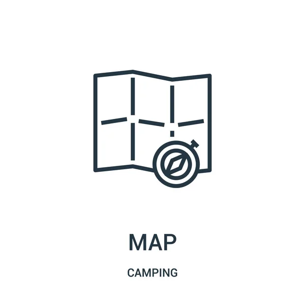 Map icon vector from camping collection. Thin line map outline icon vector illustration. Linear symbol. — Stock Vector