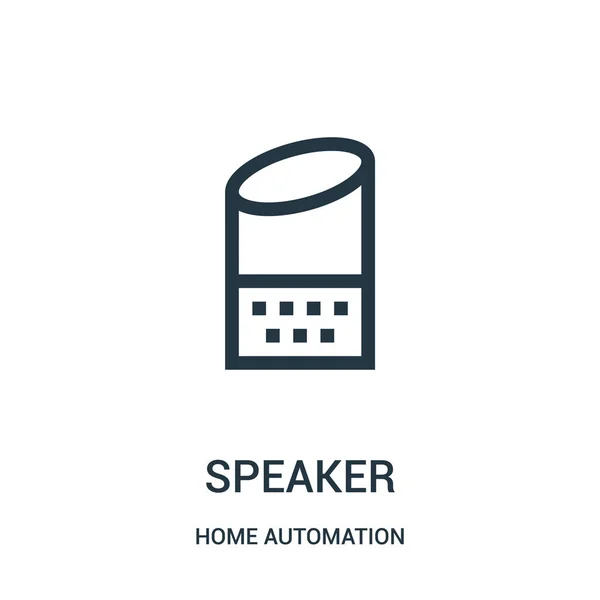 Speaker icon vector from home automation collection. Thin line speaker outline icon vector illustration. Linear symbol. — Stock Vector