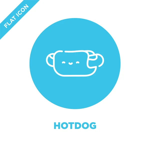 Hotdog pictogram vector van klaarmaaltijden collectie. Dunne lijn hotdog overzicht pictogram vectorillustratie. Lineaire symbool voor gebruik op het web en mobiele apps, logo, gedrukte media. — Stockvector