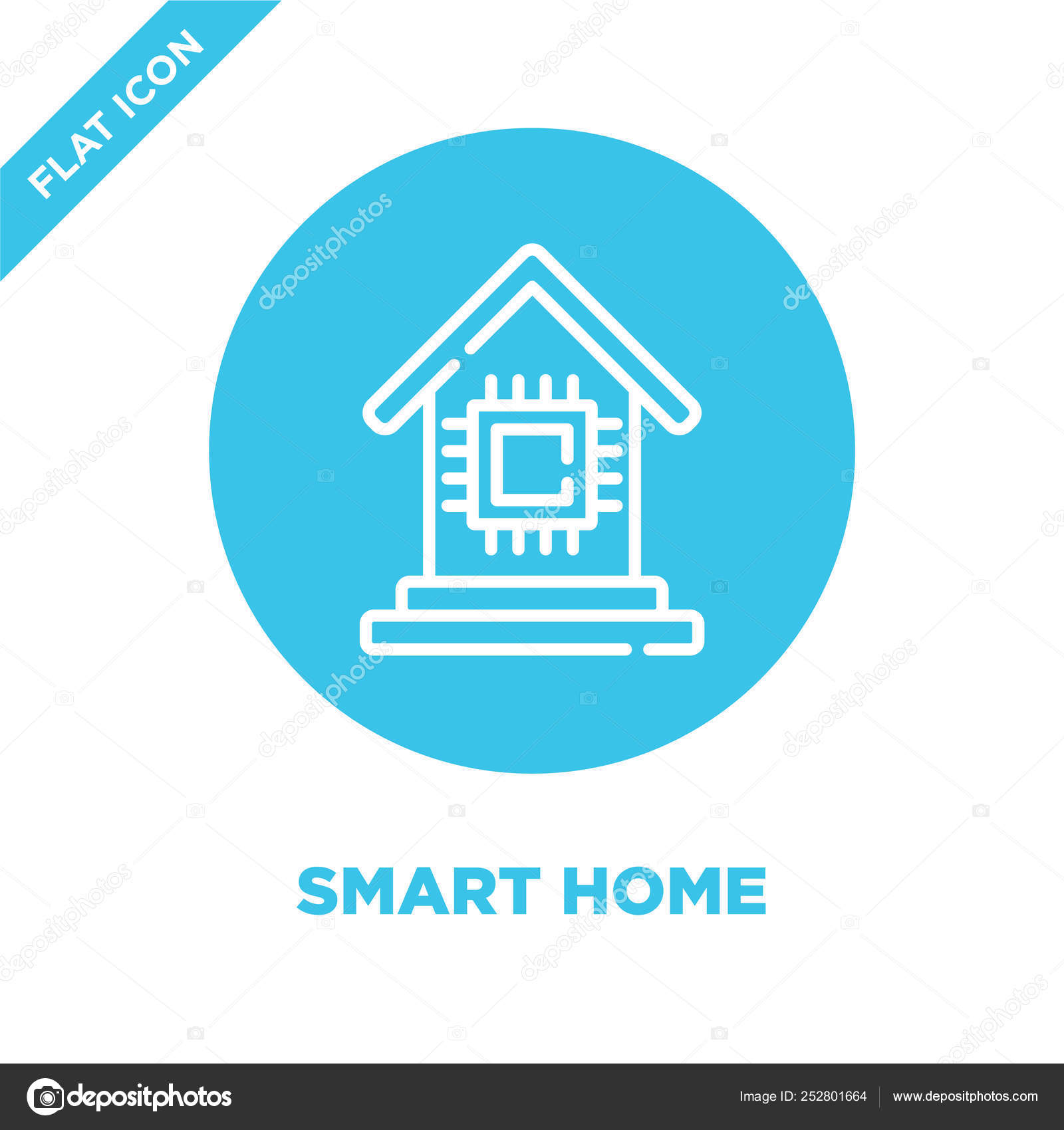 Smart Home Icon Vector From Smart Home Collection Thin Line Smart Home Outline Icon Vector Illustration Linear Symbol For Use On Web And Mobile Apps Logo Print Media Stock Vector C