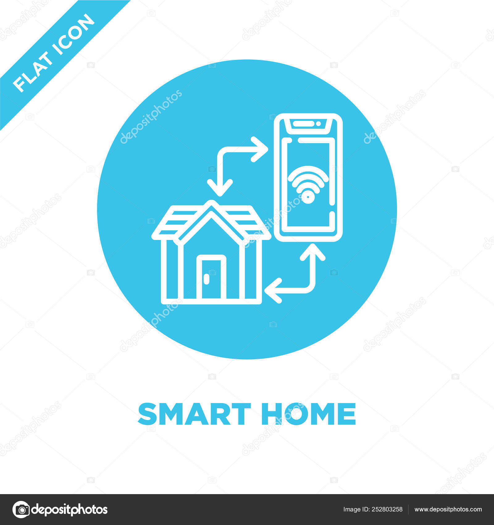 Smart Home Icon Vector From Smart Home Collection Thin Line Smart Home Outline Icon Vector Illustration Linear Symbol For Use On Web And Mobile Apps Logo Print Media Stock Vector C