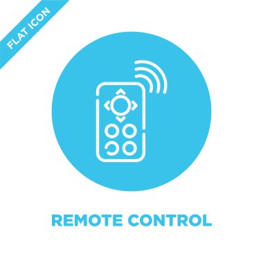 Uzaktan kumanda simge vektör akıllı ev koleksiyonundan. İnce çizgi uzaktan kumanda anahat simgesini vektör çizim. Web ve mobil uygulamalar, logo, baskı ortamı kullanmak için doğrusal sembolü.
