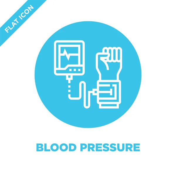 Icône de pression artérielle vecteur de la collecte de vie saine. Illustration vectorielle d'icône de contour de tension artérielle de ligne mince. Symbole linéaire pour utilisation sur applications web et mobiles, logo, médias imprimés . — Image vectorielle