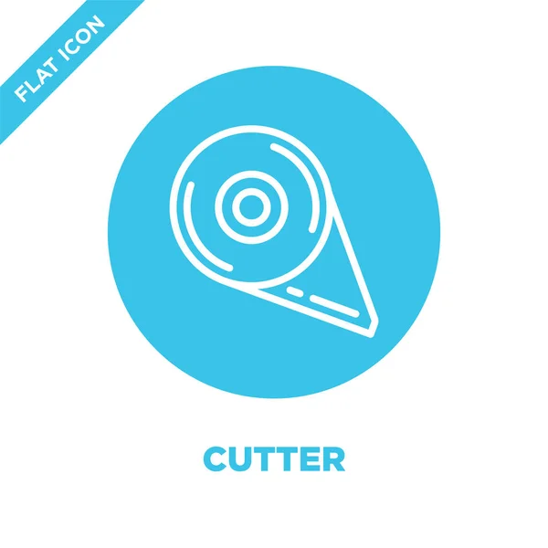 Cutter pictogram vector uit briefpapier collectie. Dunne lijn cutter overzicht pictogram vectorillustratie. Lineaire symbool voor gebruik op het web en mobiele apps, logo, gedrukte media. — Stockvector