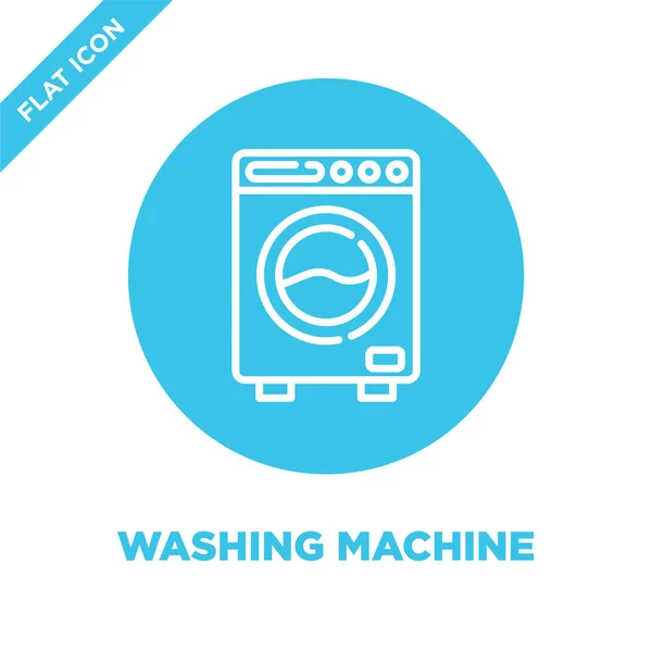 Waschmaschinen-Icon-Vektor aus der Smart Home Kollektion. Dünne Linie Waschmaschine umreißt Symbol Vektor Illustration. Lineares Symbol für Web- und Mobile-Apps, Logo, Printmedien. — Stockvektor