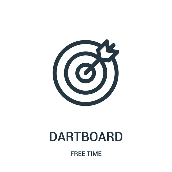 Dartboard icon vector from free time collection. Thin line dartboard outline icon vector illustration. Linear symbol for use on web and mobile apps, logo, print media. — Stock Vector