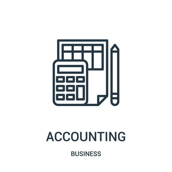Accounting icon vector from business collection. Thin line accounting outline icon vector illustration. Linear symbol for use on web and mobile apps, logo, print media. — Stock Vector