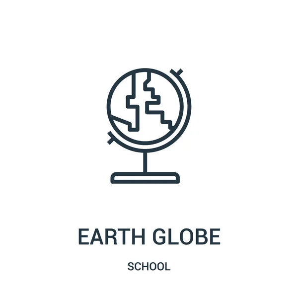 Earth Globe Icon Vektor aus der Schulsammlung. dünne Linie Erde Globus umreißen Symbol Vektor Illustration. Lineares Symbol für Web- und Mobile-Apps, Logo, Printmedien. — Stockvektor
