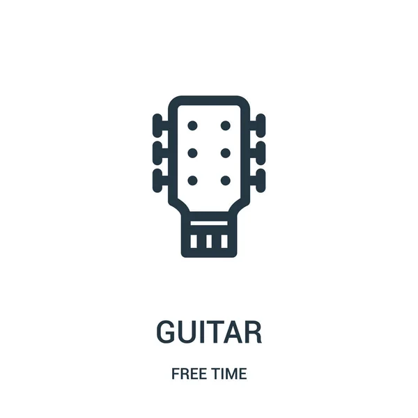 Gitarren-Icon-Vektor aus der Freizeit-Sammlung. Thin Line Guitar Outline Icon Vektor Illustration. Lineares Symbol für Web- und Mobile-Apps, Logo, Printmedien. — Stockvektor