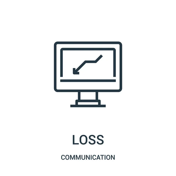 Vector icono de pérdida de la colección de comunicación. Icono de esquema de pérdida de línea delgada ilustración vectorial. Símbolo lineal para su uso en aplicaciones web y móviles, logotipo, medios impresos . — Vector de stock