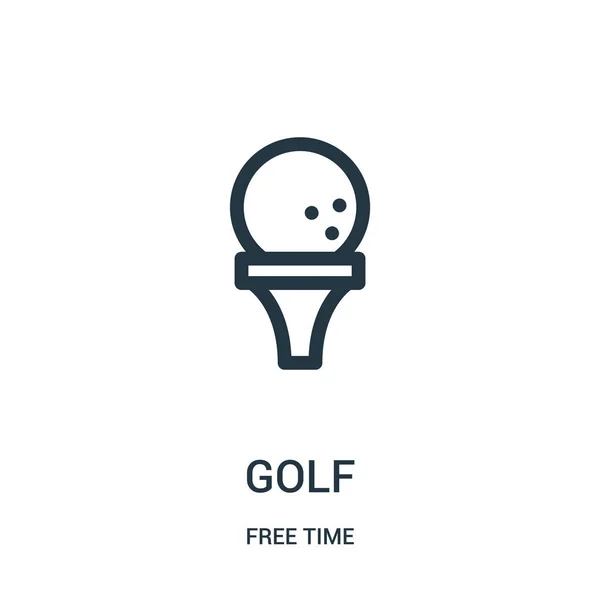 Golf ikon vektor szabad idő gyűjteményből. Vékony vonal golf szerkezeti ikon vektoros illusztráció. Lineáris szimbólum használata a webes és mobil alkalmazások, logo, nyomtatott média. — Stock Vector
