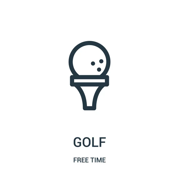 Vecteur icône de golf de la collection de temps libre. Illustration vectorielle d'icône de contour de golf de ligne mince. Symbole linéaire pour utilisation sur applications web et mobiles, logo, médias imprimés . — Image vectorielle