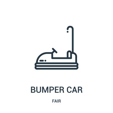 çarpışan araba simge vektör adil koleksiyonundan. İnce çizgi çarpışan araba anahat simgesini vektör çizim. Web ve mobil uygulamalar, logo, baskı ortamı kullanmak için doğrusal sembolü.