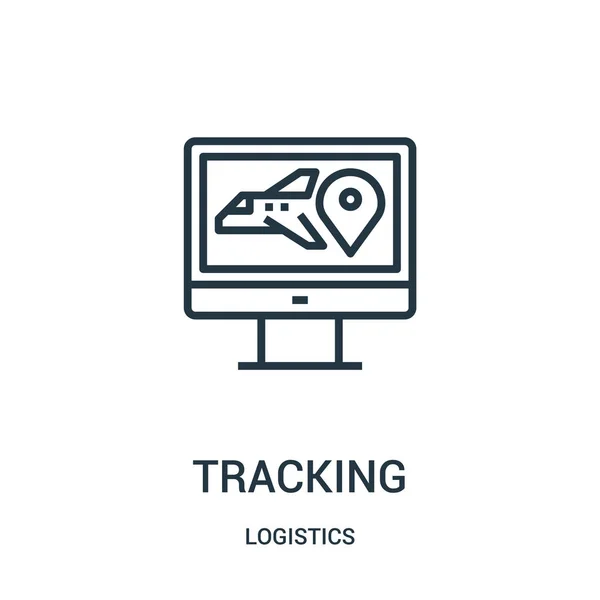 tracking icon vector from logistics collection. Thin line tracking outline icon vector illustration. Linear symbol for use on web and mobile apps, logo, print media.