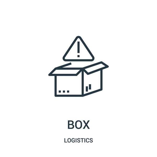 box icon vector from logistics collection. Thin line box outline icon vector illustration. Linear symbol for use on web and mobile apps, logo, print media.