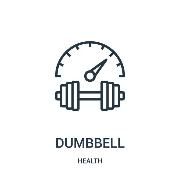 Dumbbell simge vektör sağlık koleksiyonundan. İnce çizgi dumbbell anahat simgesini vektör çizim. Web ve mobil uygulamalar, logo, baskı ortamı kullanmak için doğrusal sembolü. — Stok Vektör