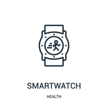 smartwatch simge vektör sağlık koleksiyonundan. İnce çizgi smartwatch anahat simgesini vektör çizim. Web ve mobil uygulamalar, logo, baskı ortamı kullanmak için doğrusal sembolü.