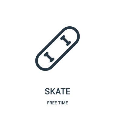 paten simge vektör serbest zaman koleksiyonundan. İnce çizgi paten simge vektör çizim anahat. Web ve mobil uygulamalar, logo, baskı ortamı kullanmak için doğrusal sembolü.