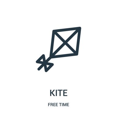 uçurtma simge vektör serbest zaman koleksiyonundan. İnce çizgi uçurtma anahat simgesini vektör çizim. Web ve mobil uygulamalar, logo, baskı ortamı kullanmak için doğrusal sembolü.