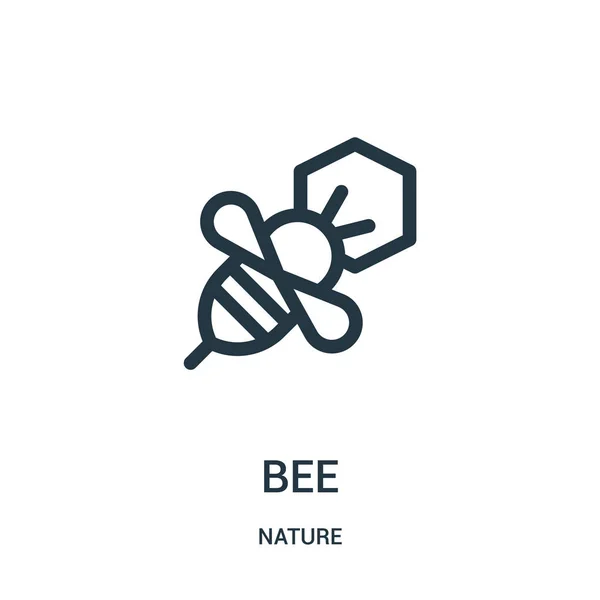 Bee pictogram vector uit natuur-collectie. Dunne lijn bee overzicht pictogram vectorillustratie. Lineaire symbool voor gebruik op het web en mobiele apps, logo, gedrukte media. — Stockvector