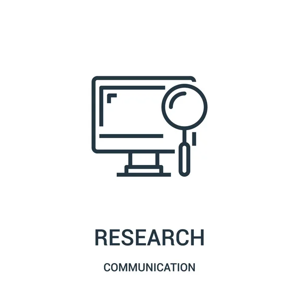 Forschungssymbolvektor aus der Kommunikationssammlung. Thin Line Research skizziert Icon Vektor Illustration. Lineares Symbol für Web- und Mobile-Apps, Logo, Printmedien. — Stockvektor