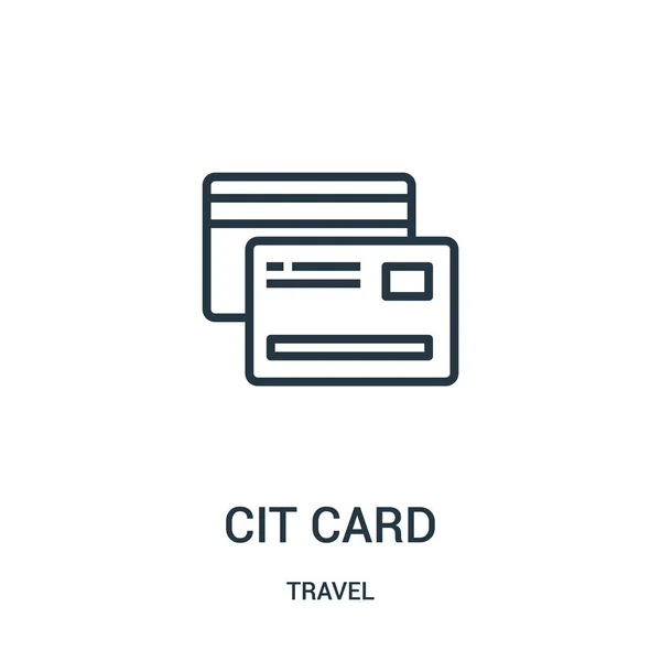 Kreditkarten-Icon-Vektor aus der Reisekollektion. Thin Line Kreditkarte Umriss Symbol Vektor Illustration. Lineares Symbol für Web- und Mobile-Apps, Logo, Printmedien. — Stockvektor
