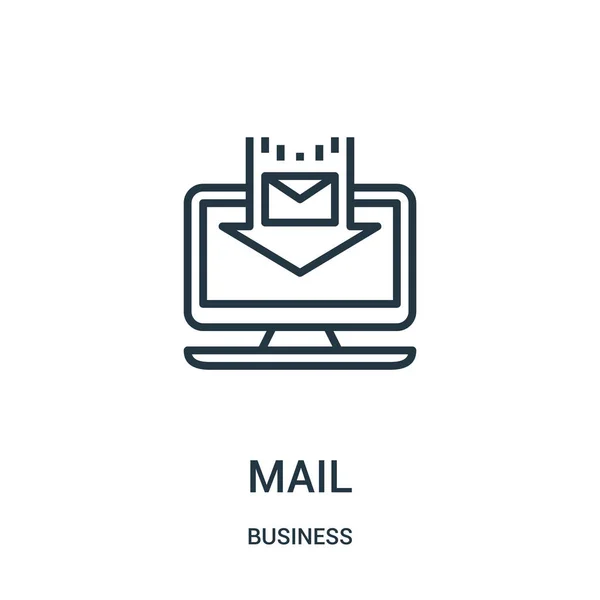 ビジネス コレクションからメールのアイコン ベクトルです。細い線メール概要アイコン ベクトル イラスト。Web およびモバイル アプリ、ロゴ、印刷媒体に使用する線形記号. — ストックベクタ