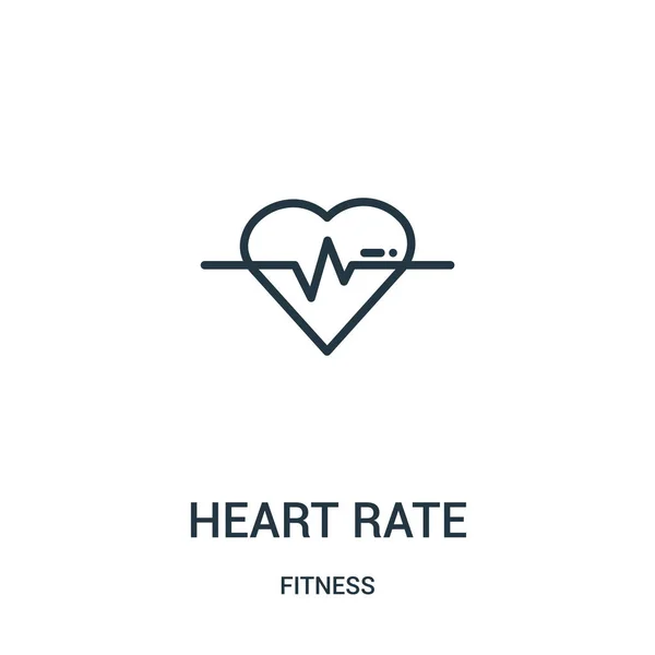 Vetor de ícone de frequência cardíaca da coleção de fitness. Ilustração de vetor de ícone de contorno de frequência cardíaca de linha fina. Símbolo linear para uso em aplicativos web e móveis, logotipo, mídia impressa . — Vetor de Stock