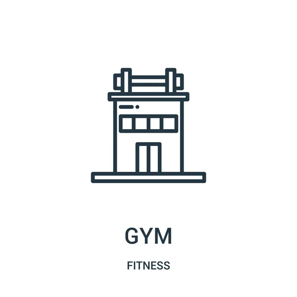 Gym icon vector from fitness collection. Thin line gym outline icon vector illustration. Linear symbol for use on web and mobile apps, logo, print media. — Stock Vector