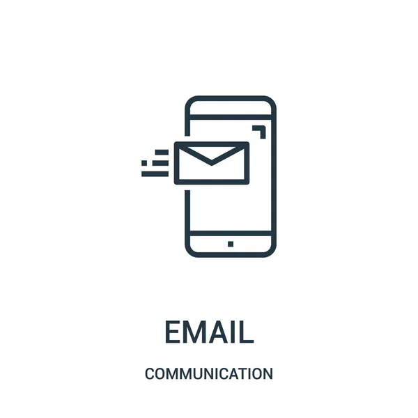 Email icône vecteur de la collection de communication. Illustration vectorielle d'icône de contour d'email de ligne mince. Symbole linéaire pour utilisation sur applications web et mobiles, logo, médias imprimés . — Image vectorielle