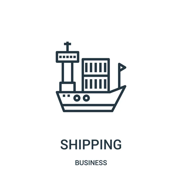 shipping icon vector from business collection. Thin line shipping outline icon vector illustration. Linear symbol for use on web and mobile apps, logo, print media.