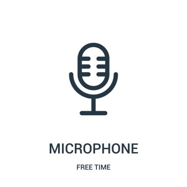 mikrofon simge vektör serbest zaman koleksiyonundan. İnce çizgi mikrofon anahat simgesini vektör çizim. Web ve mobil uygulamalar, logo, baskı ortamı kullanmak için doğrusal sembolü.